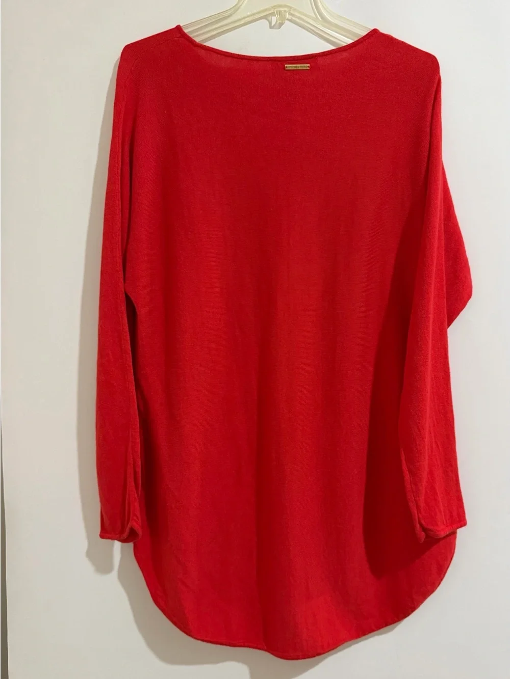 Michael Kors Orange Red Tunic  Round Neck Long Sleeves Size X-Large
